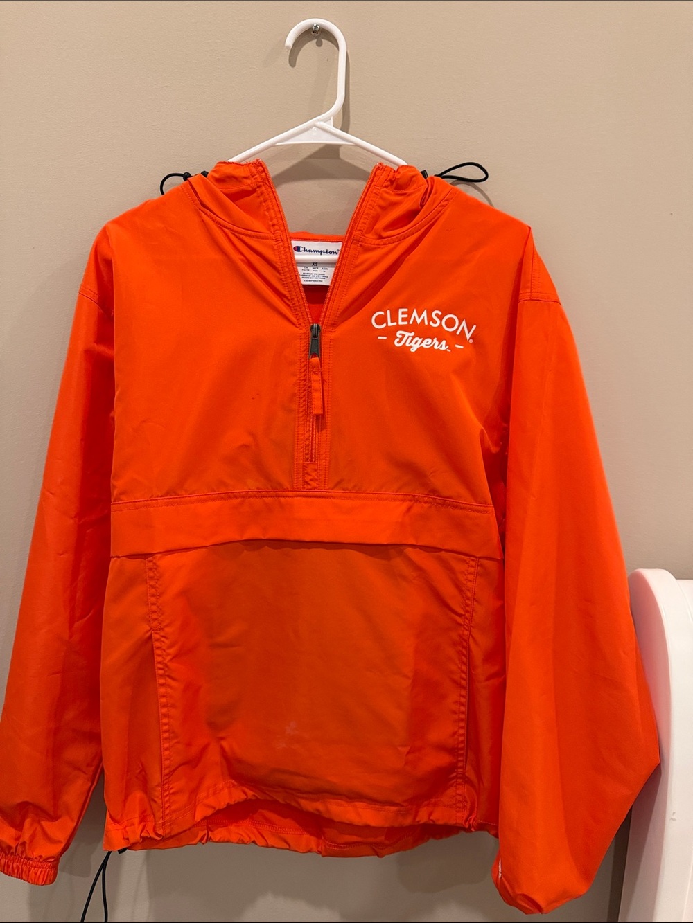 Champion Orange Clemson Tigers Hooded Rain Pullover
